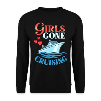 Kreuzfahrtschiff Reise Kreuzfahrt Kreuzfahrtreise - Unisex Pullover - Schwarz - Vorne - Alina (178cm) & Michal (187cm)