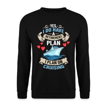 Kreuzfahrtschiff Reise Kreuzfahrt Kreuzfahrtreise - Unisex Pullover - Schwarz - Vorne - Alina (178cm) & Michal (187cm)