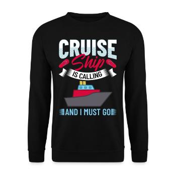 Kreuzfahrtschiff Reise Kreuzfahrt Kreuzfahrtreise - Unisex Pullover - Schwarz - Vorne - Alina (178cm) & Michal (187cm)