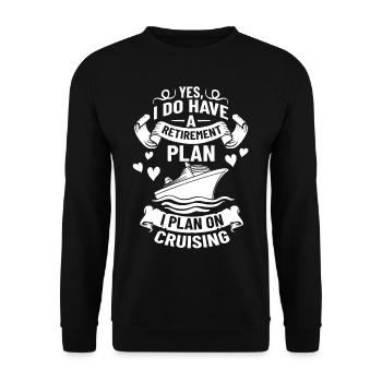 Kreuzfahrtschiff Reise Kreuzfahrt Kreuzfahrtreise - Unisex Pullover - Schwarz - Vorne - Alina (178cm) & Michal (187cm)