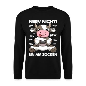Nerf pas sur le jeu Vache de jeu - Sweat-shirt Unisexe - noir - Devant - Alina (178cm) & Michal (187cm)