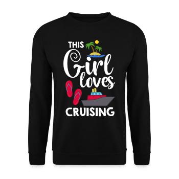 Kreuzfahrtschiff Reise Kreuzfahrt Kreuzfahrtreise - Unisex Pullover - Schwarz - Vorne - Alina (178cm) & Michal (187cm)
