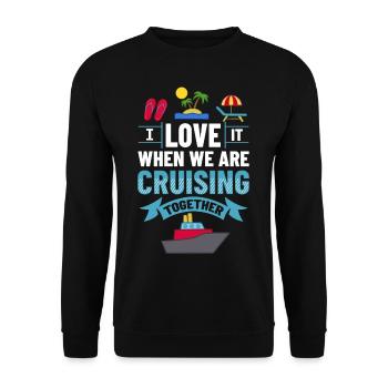 Kreuzfahrtschiff Reise Kreuzfahrt Kreuzfahrtreise - Unisex Pullover - Schwarz - Vorne - Alina (178cm) & Michal (187cm)