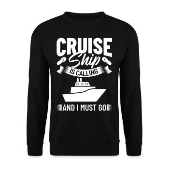 Kreuzfahrtschiff Reise Kreuzfahrt Kreuzfahrtreise - Unisex Pullover - Schwarz - Vorne - Alina (178cm) & Michal (187cm)