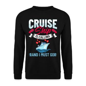 Kreuzfahrtschiff Reise Kreuzfahrt Kreuzfahrtreise - Unisex Pullover - Schwarz - Vorne - Alina (178cm) & Michal (187cm)
