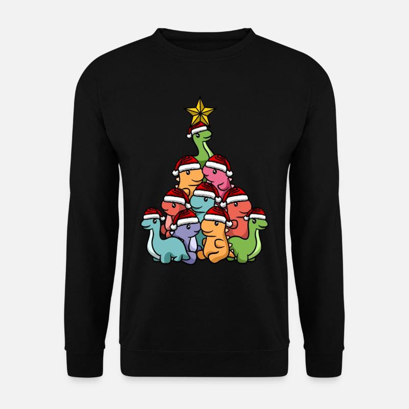 Dino Weihnachtsbaum - Unisex Pullover - Schwarz