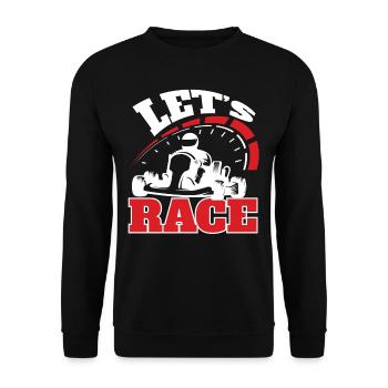 Go Kart Win Go Kart Racing - Unisex Sweatshirt - black - Front - Alina (178cm) & Michal (187cm)