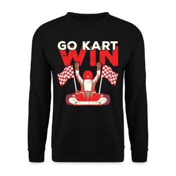 My Go Kart Goes Faster Than Your Car - Unisex Sweatshirt - black - Front - Alina (178cm) & Michal (187cm)