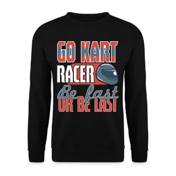 Its A Race Day Go Kart Racing - Unisex Sweatshirt - black - Front - Alina (178cm) & Michal (187cm)