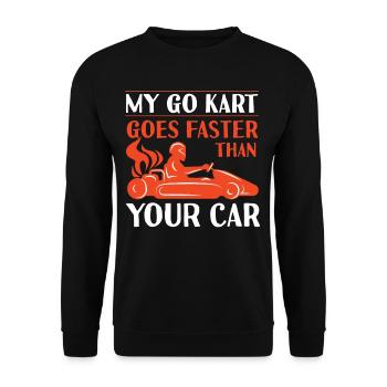 Ill See You At The Track - Unisex Sweatshirt - black - Front - Alina (178cm) & Michal (187cm)