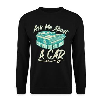Im A Dealer Car Vintage Distressed - Unisex Sweatshirt - black - Front - Alina (178cm) & Michal (187cm)