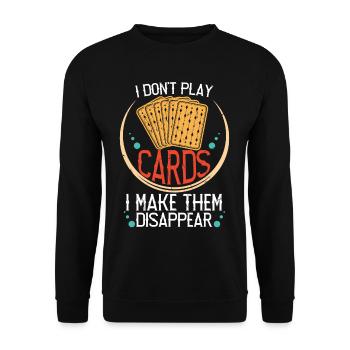 Im A Magician pick A Card - Unisex Sweatshirt - black - Front - Alina (178cm) & Michal (187cm)
