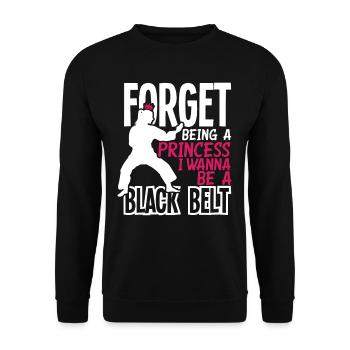 Karate Princess Girl Woman Gift - Unisex Sweatshirt - black - Front - Alina (178cm) & Michal (187cm)