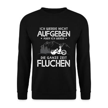 Je n’abandonnerai pas le vélo à main - Sweat-shirt Unisexe - noir - Devant - Alina (178cm) & Michal (187cm)