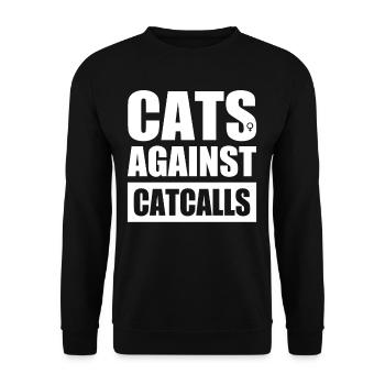 Chats contre Catcalls Chats Catcalling Féministe - Sweat-shirt Unisexe - noir - Devant - Alina (178cm) & Michal (187cm)