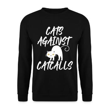 Chats contre Catcalls Chats Catcalling Féministe - Sweat-shirt Unisexe - noir - Devant - Alina (178cm) & Michal (187cm)