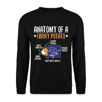 Anatomy Of A Furry Potato - Unisex Pullover - Schwarz - Vorne - Alina (178cm) & Michal (187cm)