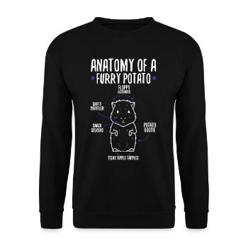 Anatomy Of A Furry Potato - Unisex Pullover - Schwarz - Vorne - Alina (178cm) & Michal (187cm)