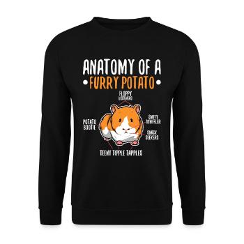 Anatomy Of A Furry Potato - Unisex Pullover - Schwarz - Vorne - Alina (178cm) & Michal (187cm)