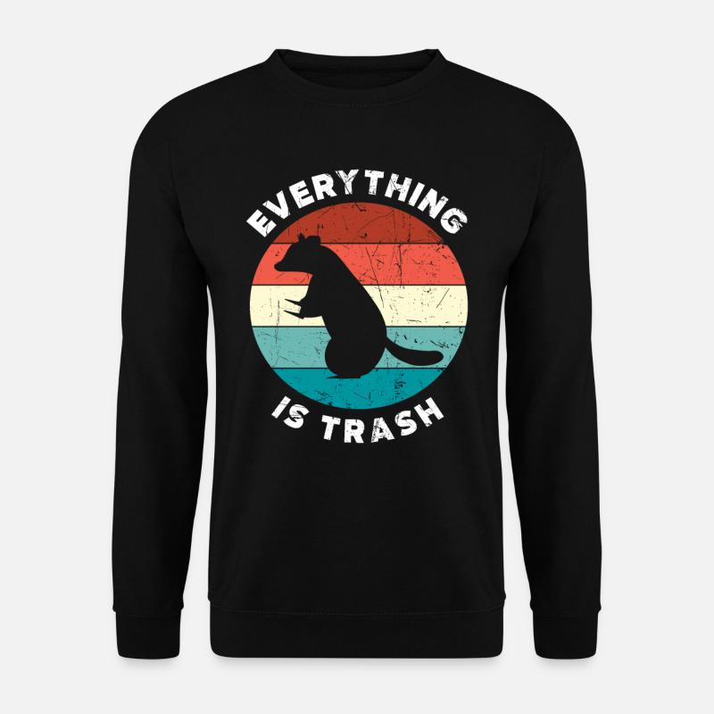Waschbär Müll - Unisex Pullover - Schwarz