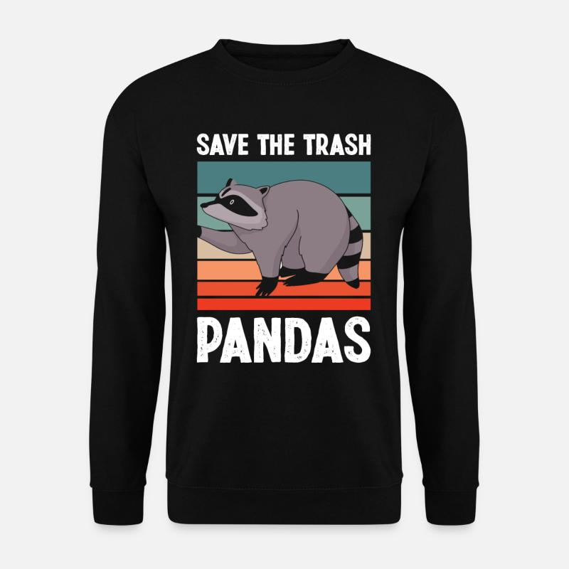 Raccoon Garbage Panda - Unisex Sweatshirt - black