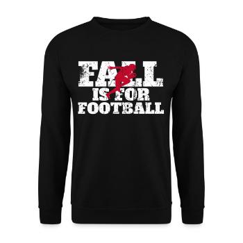 American Football Spieler Fall Is For Football - Unisex Pullover - Schwarz - Vorne - Alina (178cm) & Michal (187cm)