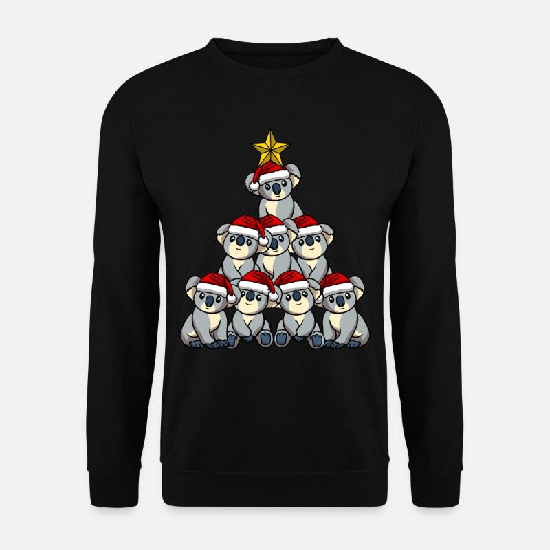 Koala Christmas Tree - Unisex Sweatshirt - black