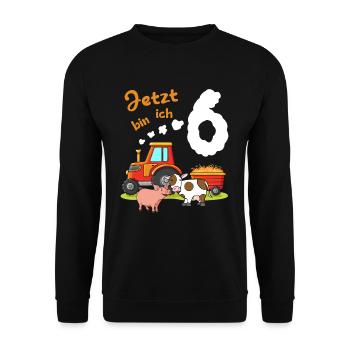 Je suis tracteur depuis 6 ans - Sweat-shirt Unisexe - noir - Devant - Alina (178cm) & Michal (187cm)