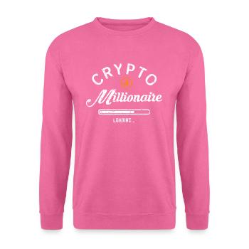 Crypto Millionaire Loading Blockchain Bitcoin - Unisex Pullover - Pink - Vorne