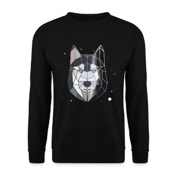 Husky Polygon - Unisex Pullover - Schwarz - Vorne - Alina (178cm) & Michal (187cm)