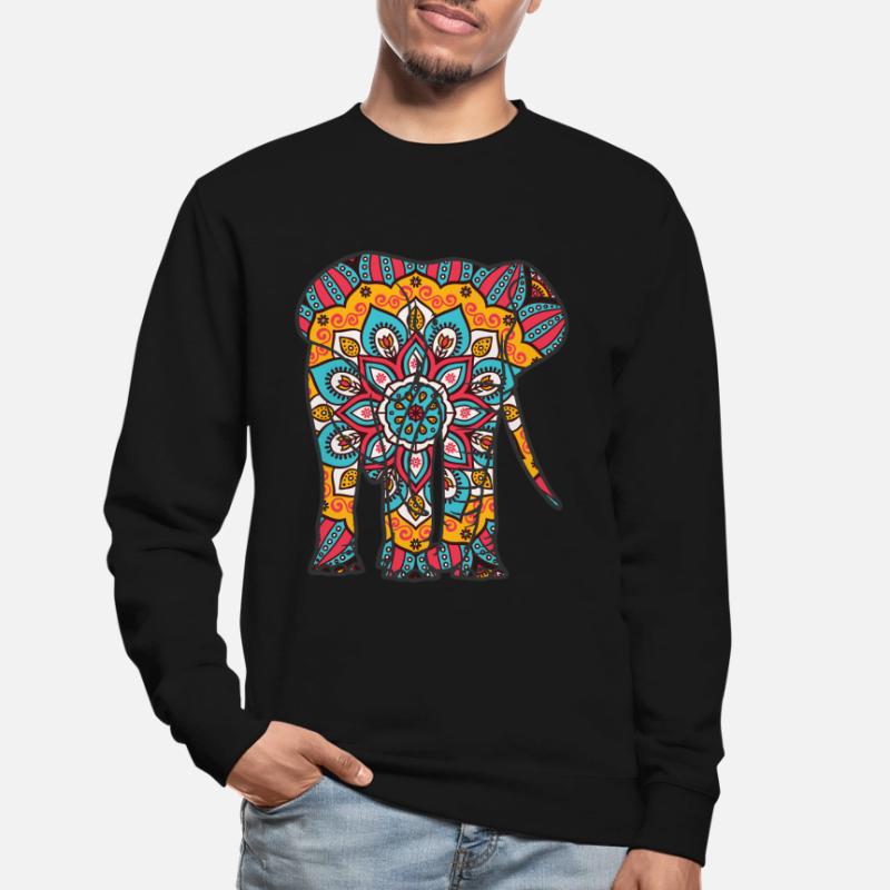 Mandala Elephant Geometric Pattern Unisex Sweatshirt