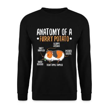 Anatomy Of A Furry Potato - Unisex Pullover - Schwarz - Vorne - Alina (178cm) & Michal (187cm)