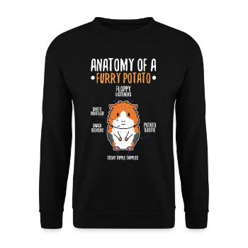 Anatomy Of A Furry Potato - Unisex Pullover - Schwarz - Vorne - Alina (178cm) & Michal (187cm)