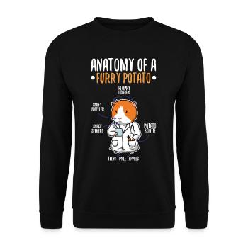 Anatomy Of A Furry Potato - Unisex Pullover - Schwarz - Vorne - Alina (178cm) & Michal (187cm)