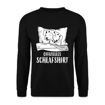 Chemise de couchage officielle Pyjama dalmate - Sweat-shirt Unisexe - noir - Devant - Alina (178cm) & Michal (187cm)