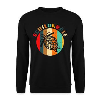 Schildkröte Spruch Haustier - Unisex Pullover - Schwarz - Vorne - Alina (178cm) & Michal (187cm)