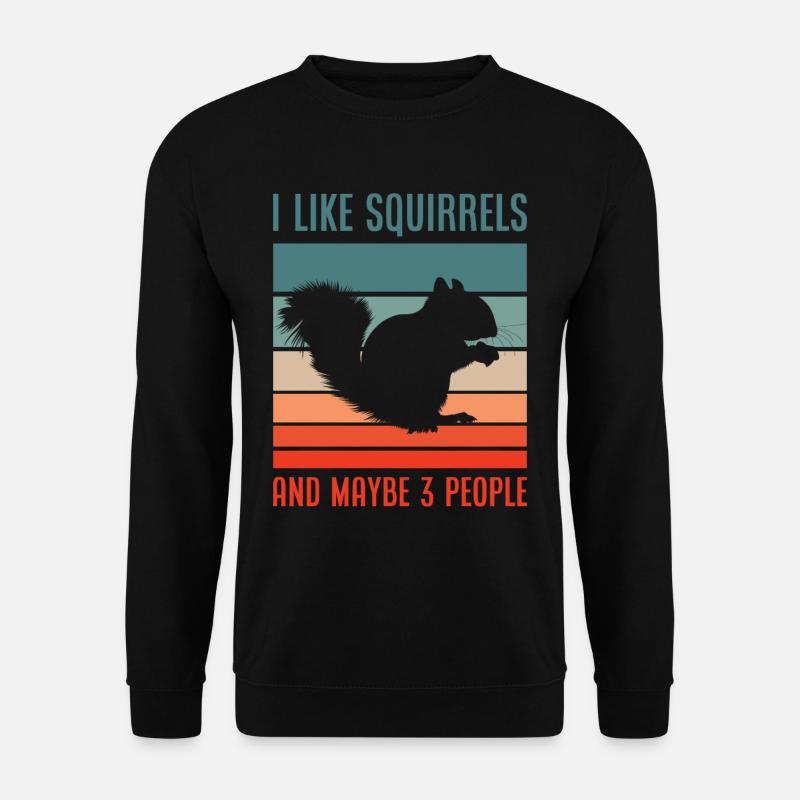 Cadeau rétro écureuil rongeur - Sweat-shirt Unisexe - noir
