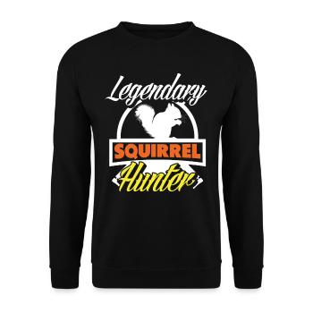 Squirrel Hunter - Unisex Sweatshirt - black - Front - Alina (178cm) & Michal (187cm)