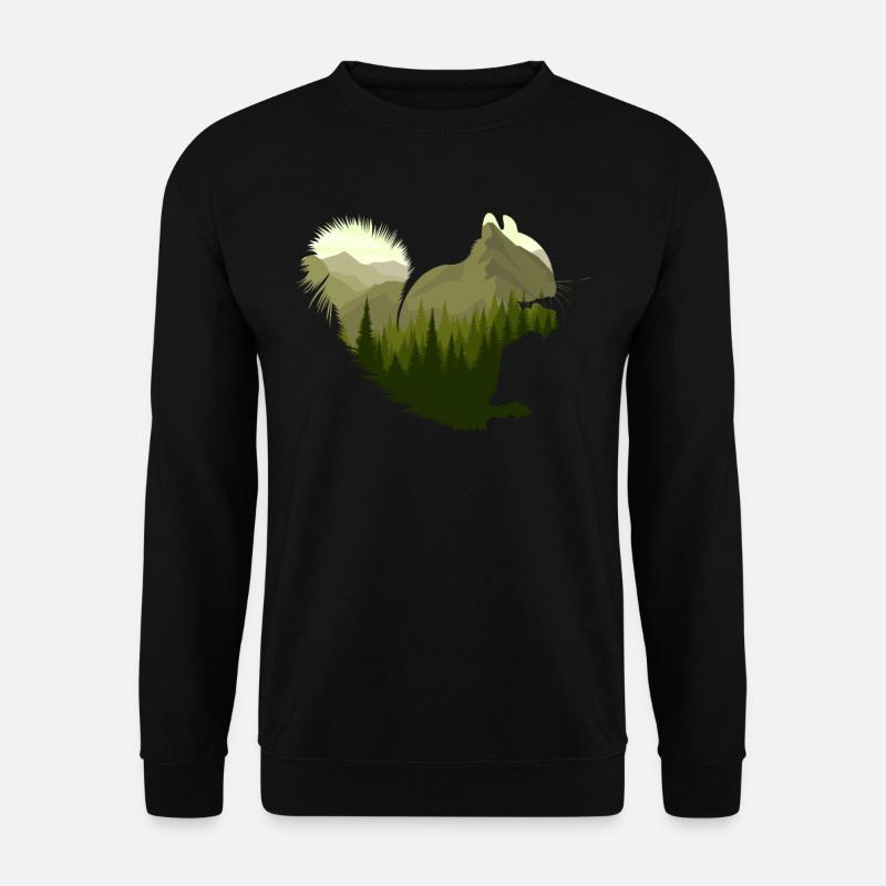 Forêt d’écureuils - Sweat-shirt Unisexe - noir