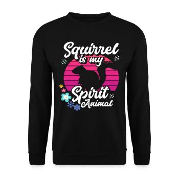 Squirrel Animal Favorite Animal - Unisex Sweatshirt - black - Front - Alina (178cm) & Michal (187cm)