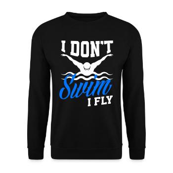 Natation Papillon Nageur Hobby - Sweat-shirt Unisexe - noir - Devant - Alina (178cm) & Michal (187cm)
