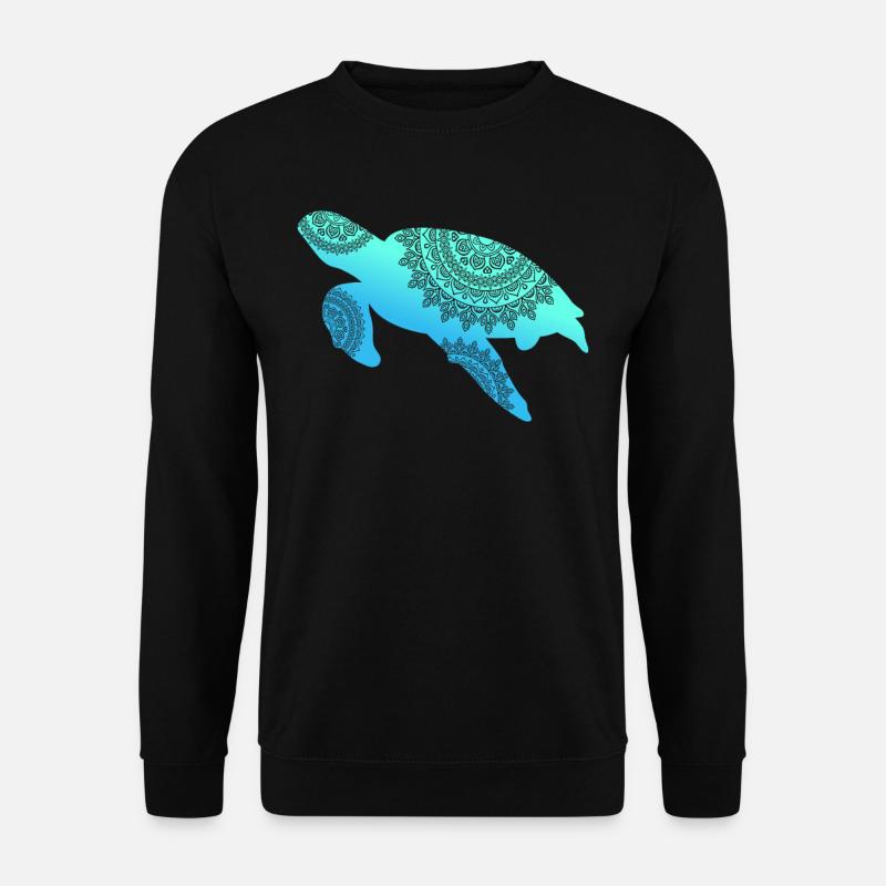 Schildkröte Boho - Unisex Pullover - Schwarz
