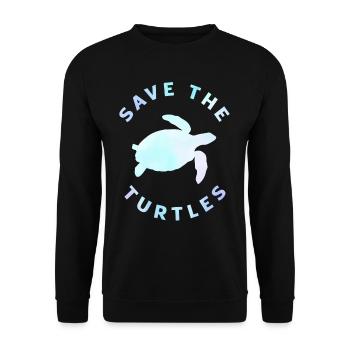 Bien-être animal Tortues - Sweat-shirt Unisexe - noir - Devant - Alina (178cm) & Michal (187cm)