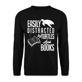 Tortues Livres Tortue - Sweat-shirt Unisexe - noir - Devant - Alina (178cm) & Michal (187cm)