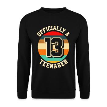 13e anniversaire Jeune adolescent - Sweat-shirt Unisexe - noir - Devant - Alina (178cm) & Michal (187cm)
