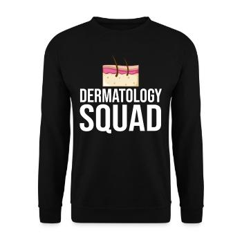 Dermatologie Hautpflege Haut Medizin Erkrankung - Unisex Pullover - Schwarz - Vorne - Alina (178cm) & Michal (187cm)