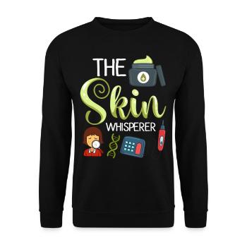 Dermatologie Hautpflege Haut Medizin Erkrankung - Unisex Pullover - Schwarz - Vorne - Alina (178cm) & Michal (187cm)
