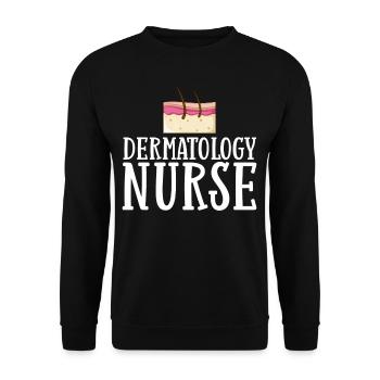 Dermatologie Hautpflege Haut Medizin Erkrankung - Unisex Pullover - Schwarz - Vorne - Alina (178cm) & Michal (187cm)