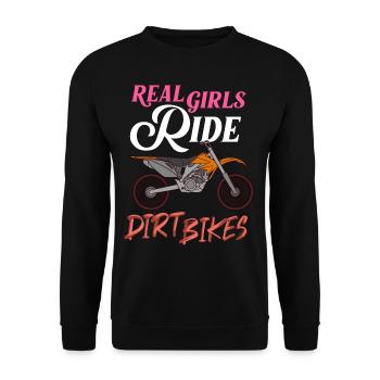 Dirt Bike Motocross Électrique Riding MX Rider - Sweat-shirt Unisexe - noir - Devant - Alina (178cm) & Michal (187cm)