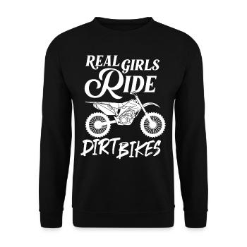 Dirt Bike Motocross Électrique Riding MX Rider - Sweat-shirt Unisexe - noir - Devant - Alina (178cm) & Michal (187cm)
